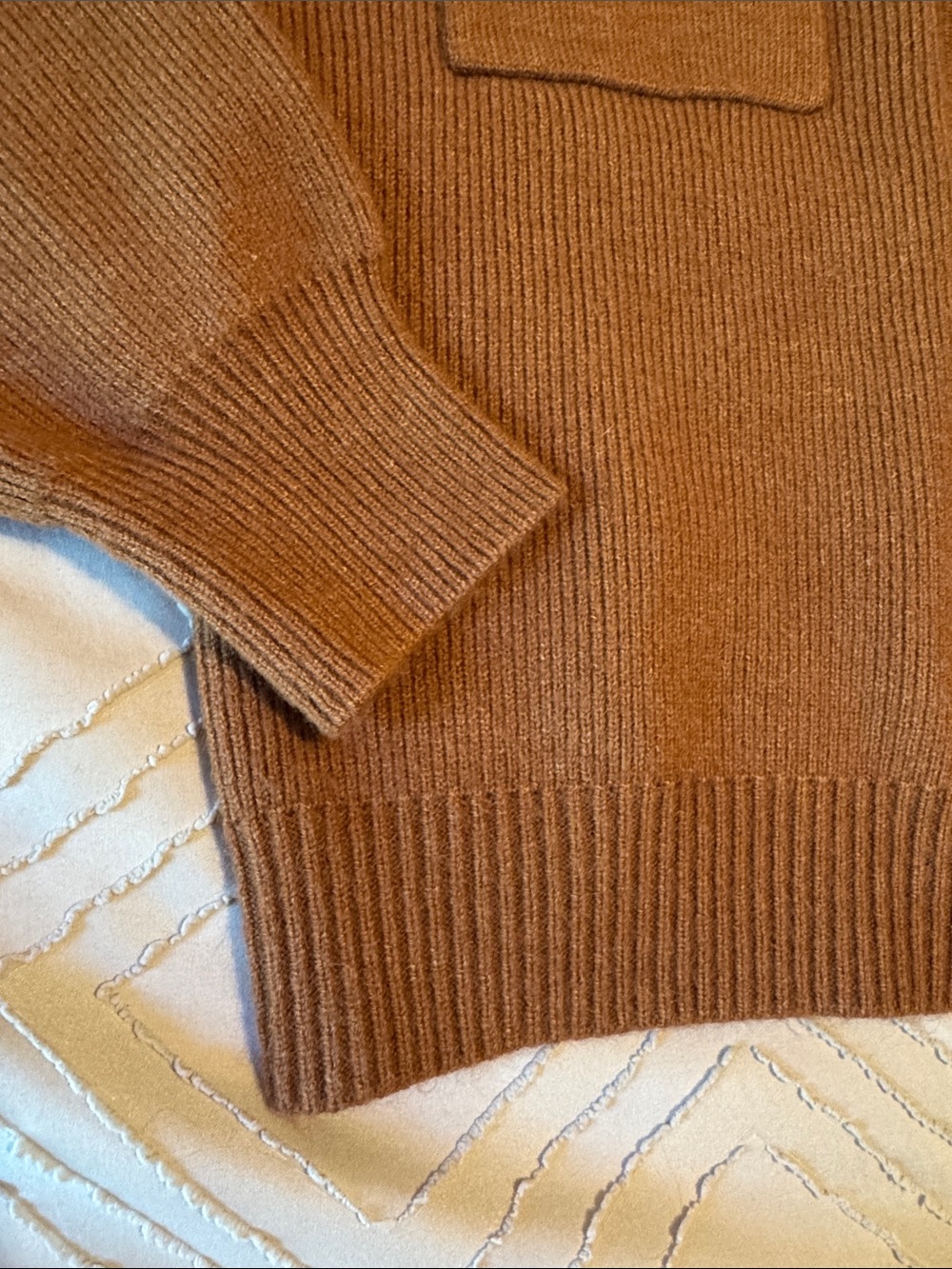 LOFT Chest-Pocket Knit Jacket in Cocoa Brown - Picture 5 of 6